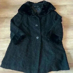 Women’s 1950’s Berroco’s Candlewick Swing Coat sz L-XL